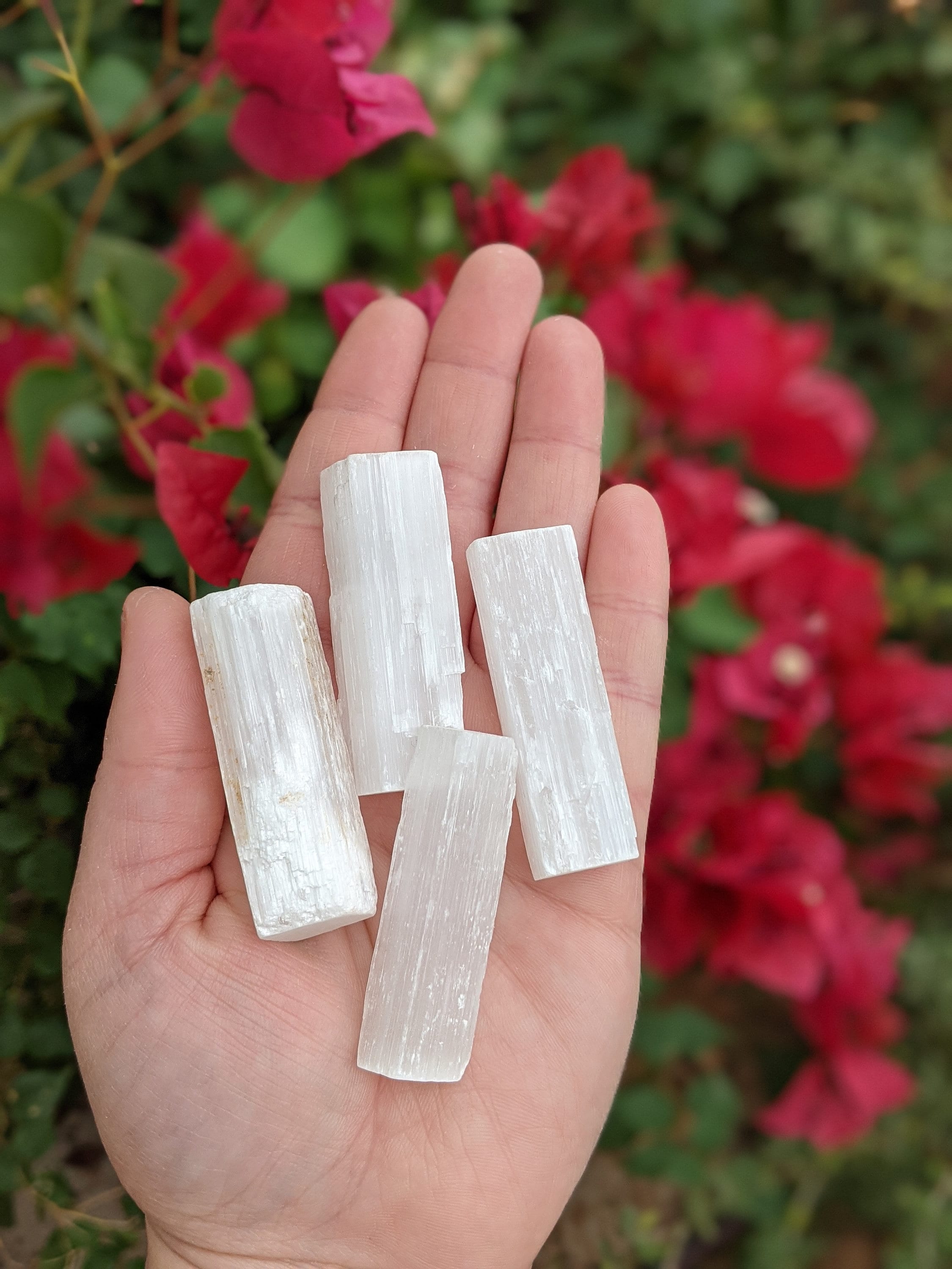 Varita selenita cruda palos de selenita spar satinado yeso | Etsy