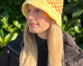 Adult Hand Knitted Pineapple Bucket Hat