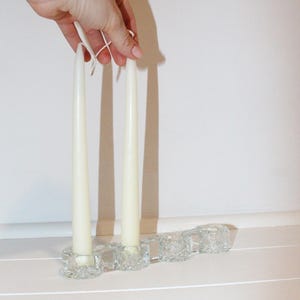 Vintage Crystal Candle Holder Centerpiece