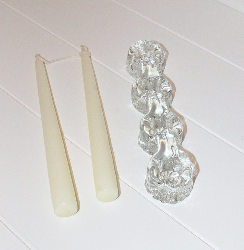 Vintage Crystal Candle Holder Centerpiece