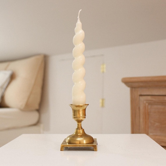 Vintage Brass Candle Holder Made in Japan, Table Decor, Housewarming Gift
