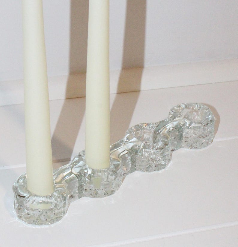 Vintage Crystal Candle Holder Centerpiece