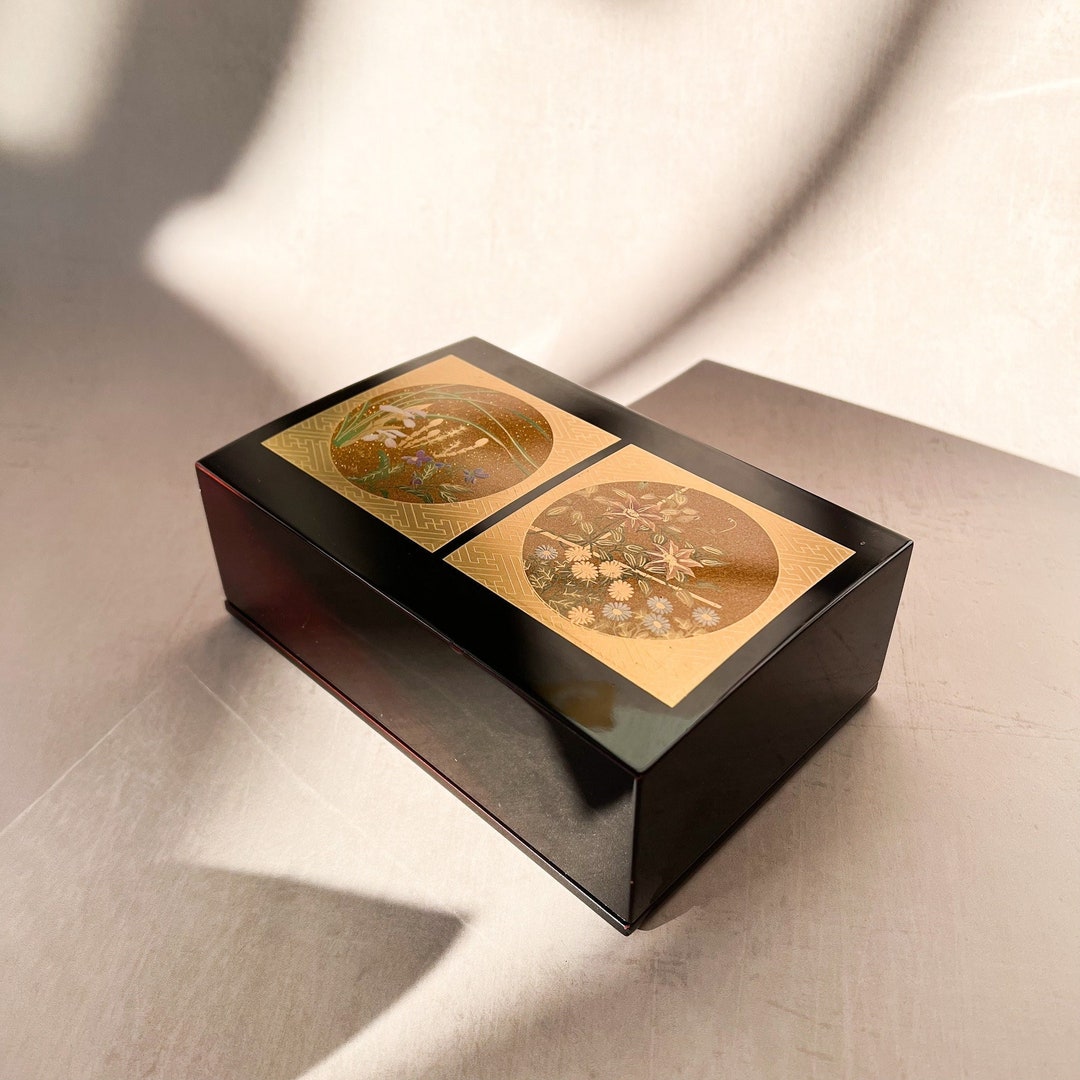 Vintage Asian Style Jewelry Box Wooden Trinket Box Vintage Etsy