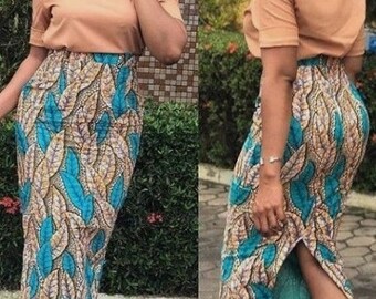 long ankara pencil gown