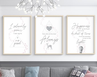 Harry Potter Type 1 Watercolor Poster Nursery Decor Art Print Baby Gift UNFRAMED
