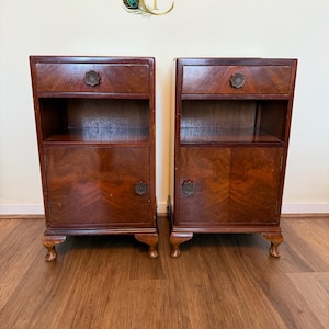 Pair of vintage Bedside tables  with drawer and shelves