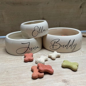 Personalized food bowl / water bowl for dogs & cats | Labeled bowl, no engraving, not dishwasher safe