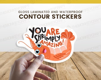 shrimp fun, decals sticker, water bottle gift, tumbler sticker, stanley mugs, hydroflask stickers, stanley 2.0, stanley tumbler, hydro flask