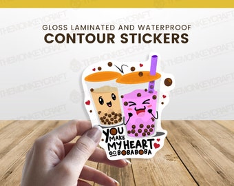 boba boba stickers, sticker, water bottle, tumbler sticker, stanley mugs, hydroflask stickers, stanley 2.0, stanley tumbler, hydro flask