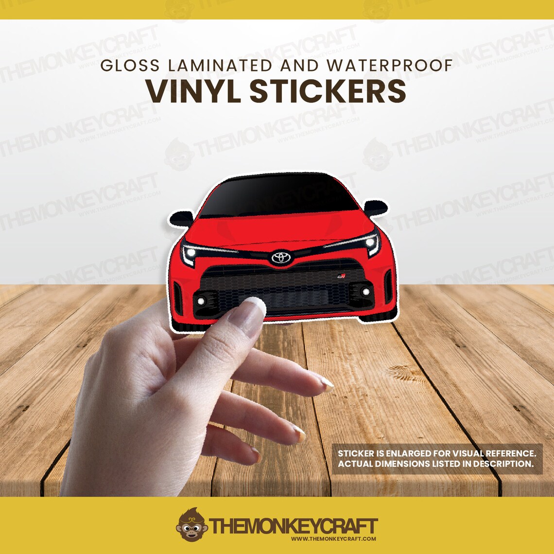 Toyota Corolla GR, Car Stickers, Corolla Stickers, Corolla Hatchback ...