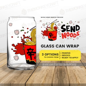 Vinyl Wrap, 16 Unzen Glasdosenverpackung, Libbey Glasverpackung, permanent klebendes Vinyl, EcoSolvent Transfers, Glasdosentransfer, einsatzbereit