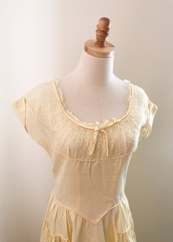 1940’s Yellow Evening Gown