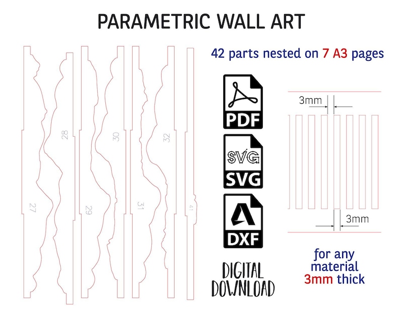 Wall Art Panel Jesus, Parametric Vector template, Decorative Panel SVG, PDF, DXF, Digital Download image 2