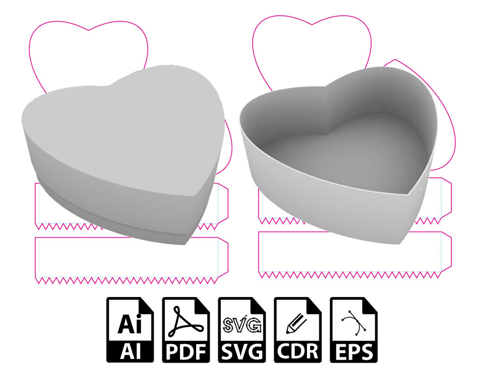 Box Template SVG Vector Files Vol.2 Lunch Box Svg Pdf Cdr - Etsy
