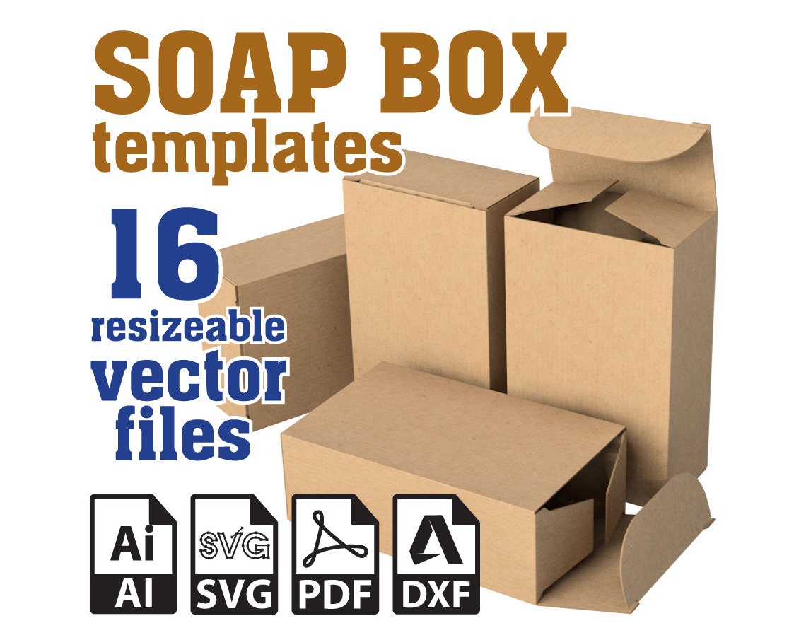Soap Box SVG Templates Vector Files, Soap Box Packaging SVG, Custom ...