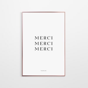 Merci Sign, Small Business Supply for Retail shop & Boutique Print, Home Decor, Gratitude Daily Manifest, Thank you Gift, Instant download