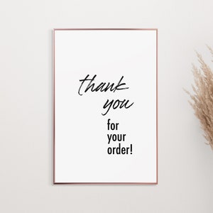 Thank You Sign, Small Business Supply Retail Essential, Gratitude Type Print, Minimal Typography decor, Printable Wall Art, Instant download