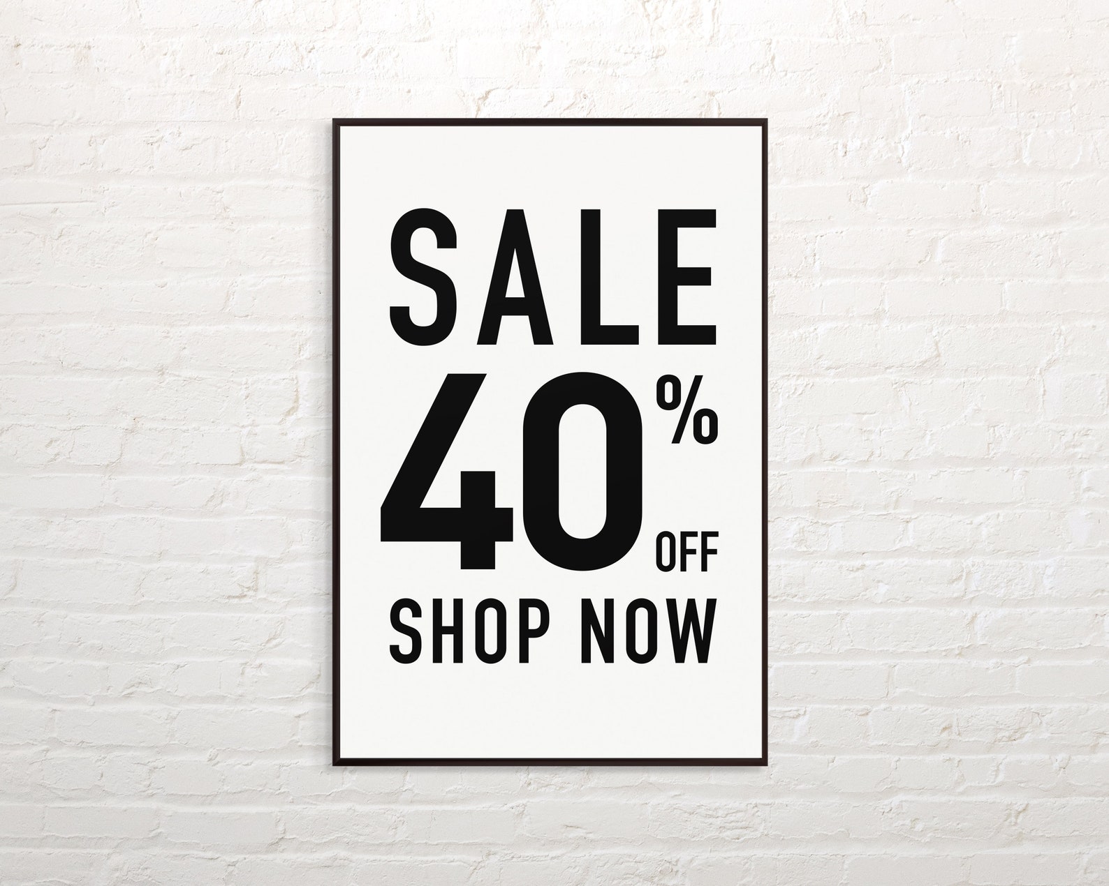 SALE 40 Off, Sign Download for Retail Shops or Boutiques, Small