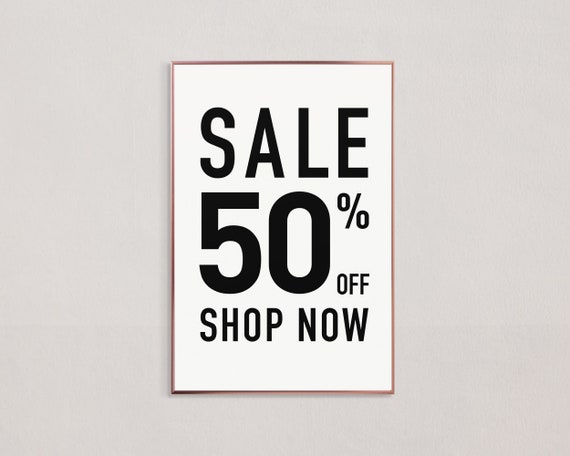 SALE 50% Off, Sign Download for Retail Shops or Boutiques, Small Business  Supplies, Minimal Modern Type Design, Printable, Instant Download -   Canada