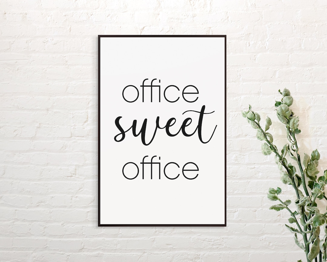 Office Sweet Office Printable, Modern Chic Office Decor, Office Sign ...