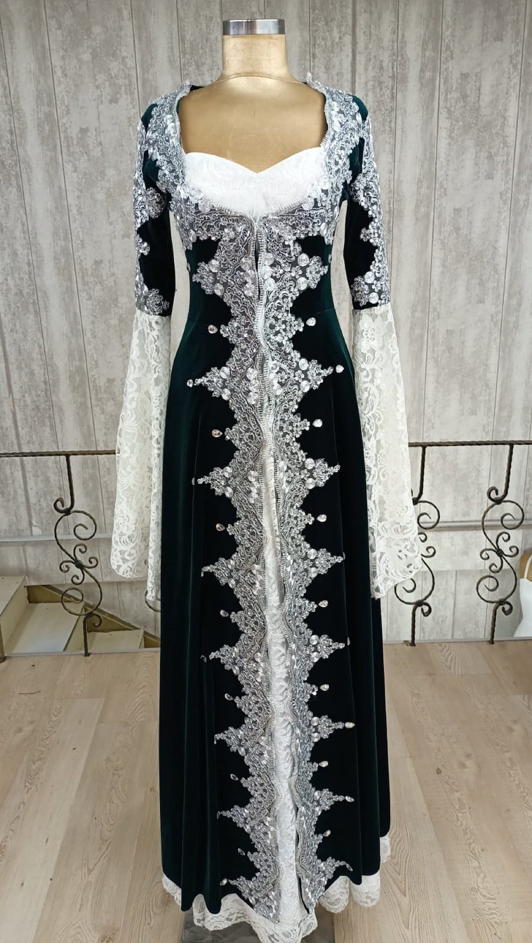 Traditional Caftan With Ottoman Turkish Motif Kaftan Türk Etsy