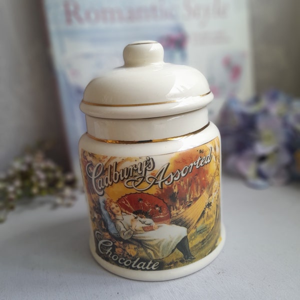 Vintage Cadbury's Chocolate Advertising Jar With Lid, Shop Display