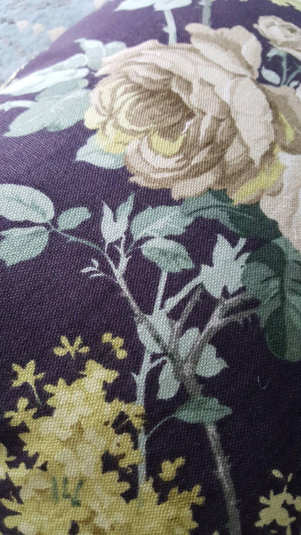 Vintage Sanderson Linen Cushion Handmade Floral Sanderson Etsy