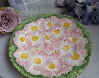 Vintage Italian Majolica Plate in Pretty Pastels