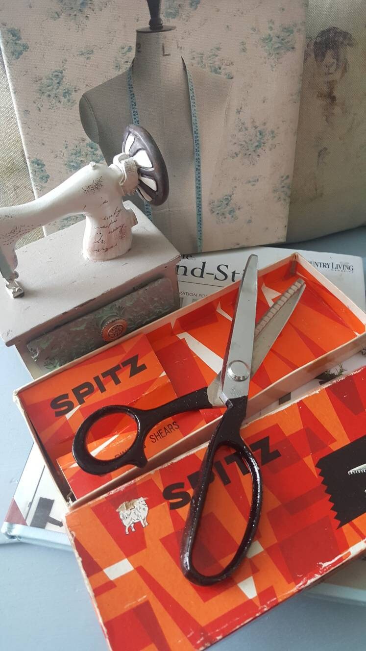 Vintage Pinking Shears in Original Box Retro Haberdashery Etsy Sweden