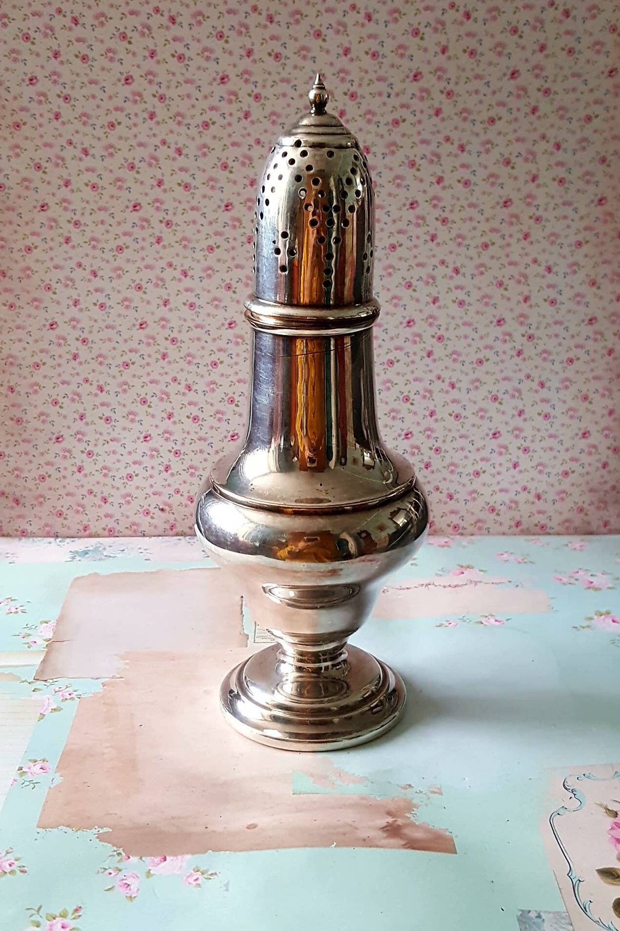 Elegant Silver Plate Sugar Shaker Antique Silver Muffineer Etsy