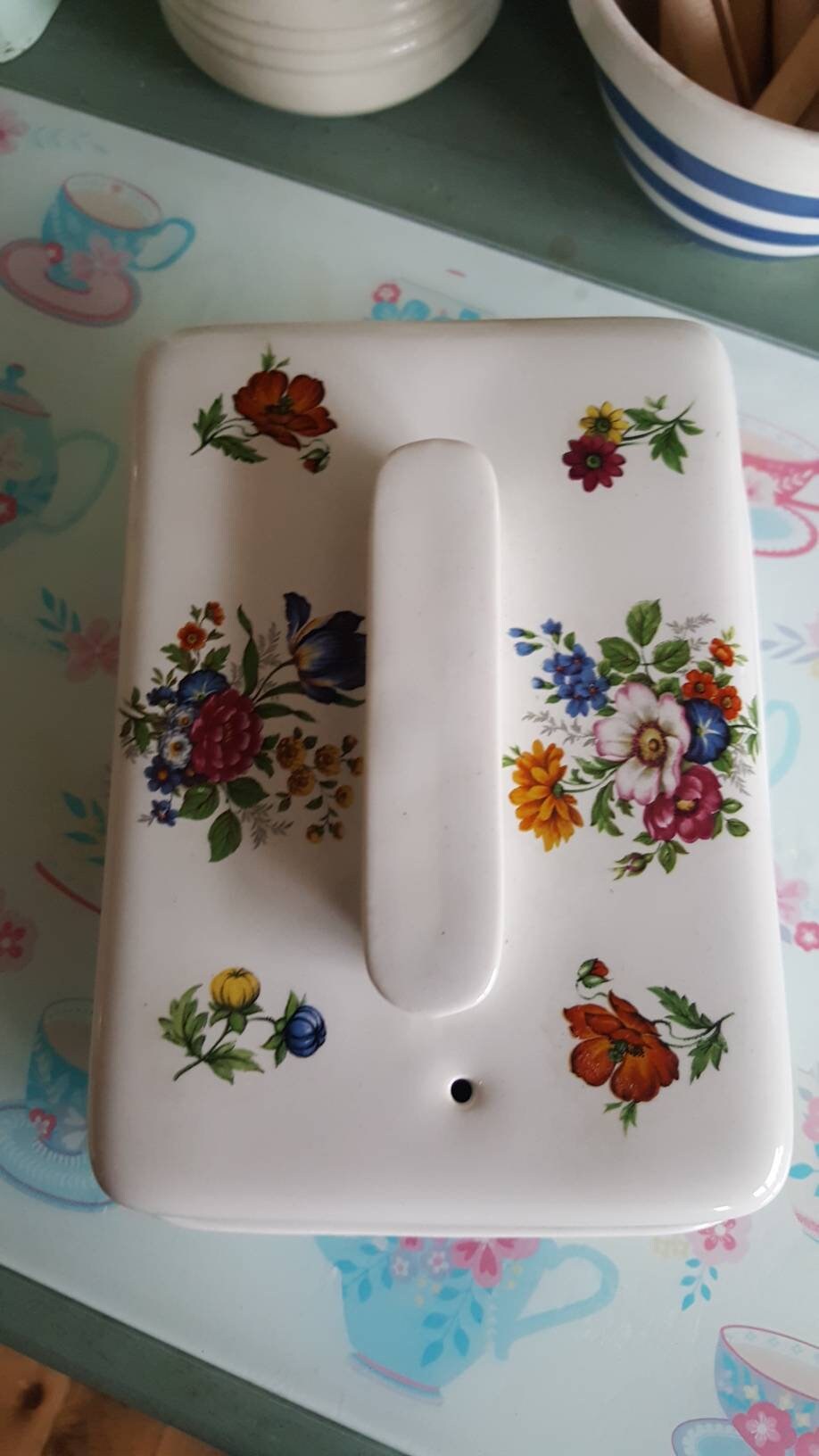 Pretty Floral Butter Dish Vintage Butter Dish Arthur Wood Etsy