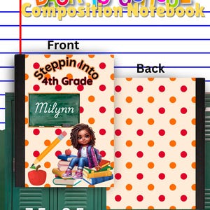 Back to School personalized Composition Notebook, journal full size, composition notebook