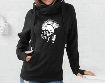 ladies skull hoodie