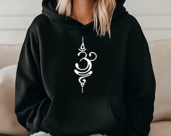 Breathe symbol unisex hoodie, yoga graphic top, yoga motivational mindfulness positive hoodie