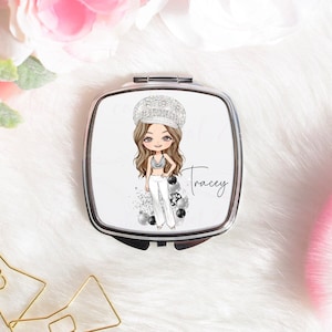 Personalised bride to be Wedding Compact Mirror, Ideal Gift For Bride, Wedding gift for bride, Personalised gift, hen do gift