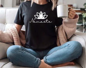 Namaste Unisex T-Shirt | Casual Cotton Tee for  Her | Yoga T-Shirt | Inspiration Shirt | Motivational T-Shirt