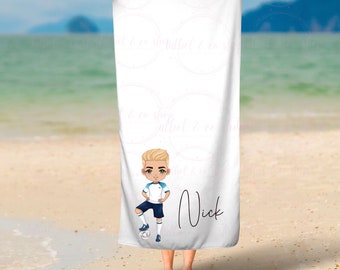 Personalised England boy beach towel, beach towel personalised, custom beach towel, name towel personalised bath towel custom pool towel
