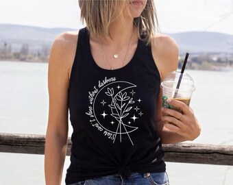 Stars Cant Shine Vest Top, Yoga Workout Tank, Handmade to Order