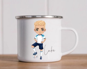 Personalised England boy enamel camping mug, gift for kids, children’s mug, enamel mug, kid’s mug, Tin mug, unbreakable mug,