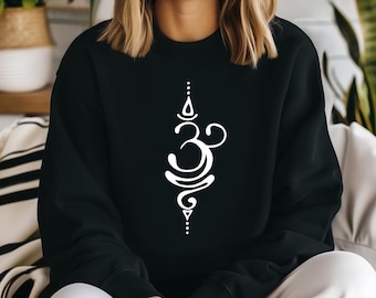 Breathe symbol unisex sweatshirt, yoga graphic top, yoga motivational mindfulness positive sweatshirt