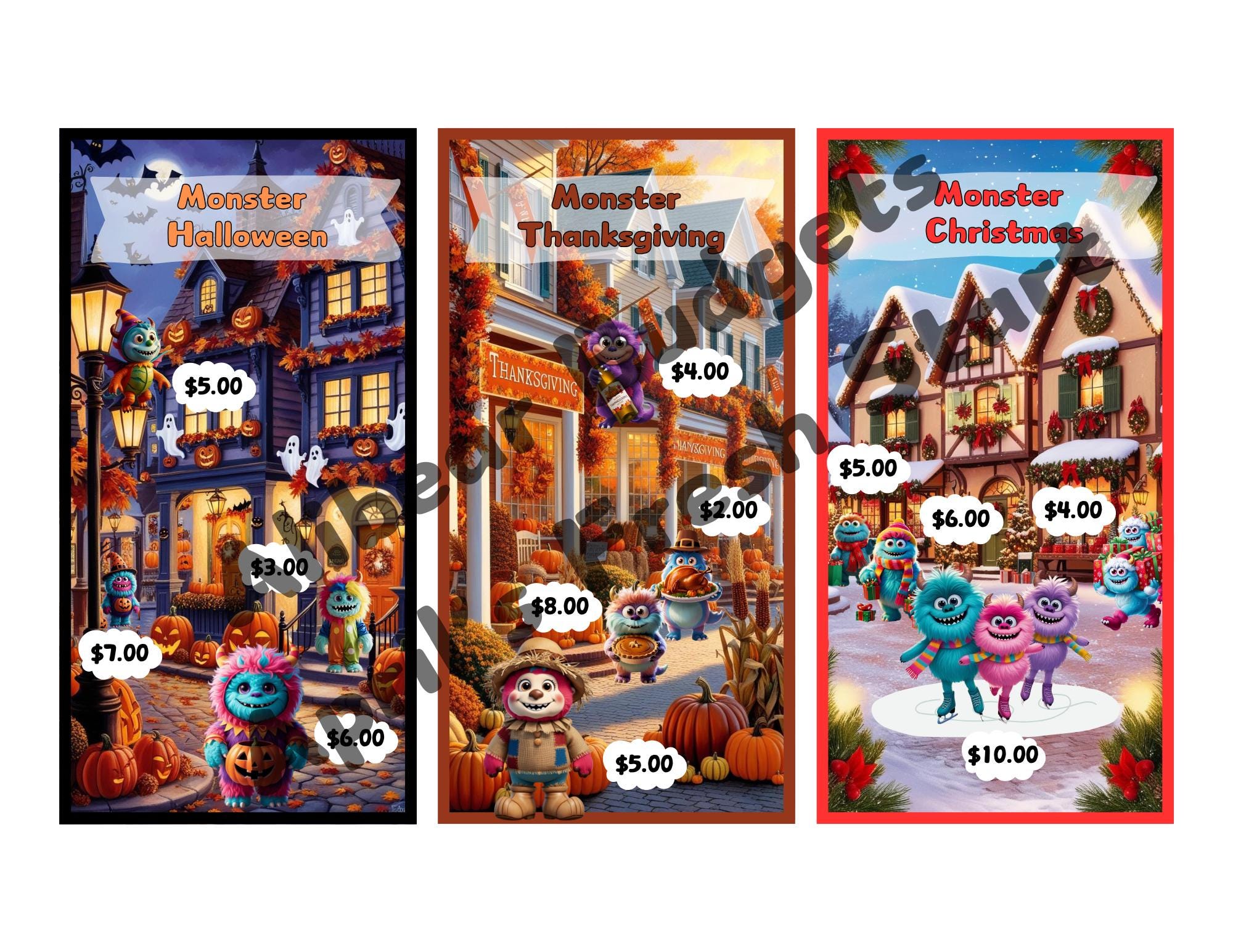 Monster Town Box Challenge - Holiday EXPANSION PACK