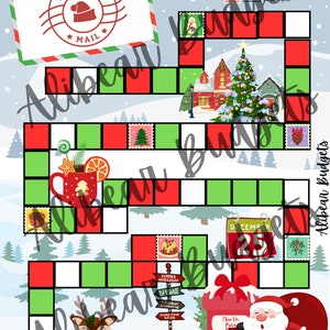 Juego de mesa de dados de ahorro / Cartas a Papá Noel / Digital / Desafío de presupuesto de sobres en efectivo