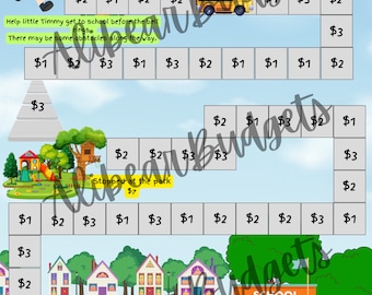 Savings Dice Board Game | Back to School | Digital | Cash Envelope Budget Challenge