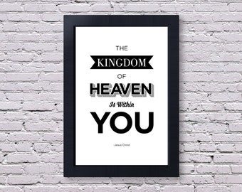 Spiritual Poster | Christian Poster | Christian Quote Poster | Religious Decor | Spiritual Poster Art | Christian Poster Art | Black & White