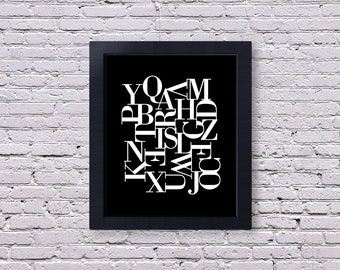 Alphabet Poster | Alphabet Art | ABC Decor | Letter Poster | Printable Wall Art | Downloadable Poster | Minimal Poster | Contemporary