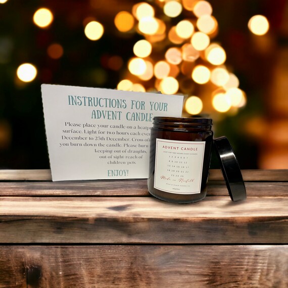 Christmas Spice Advent Candle: Vanilla, Cinnamon, Citrus Scent