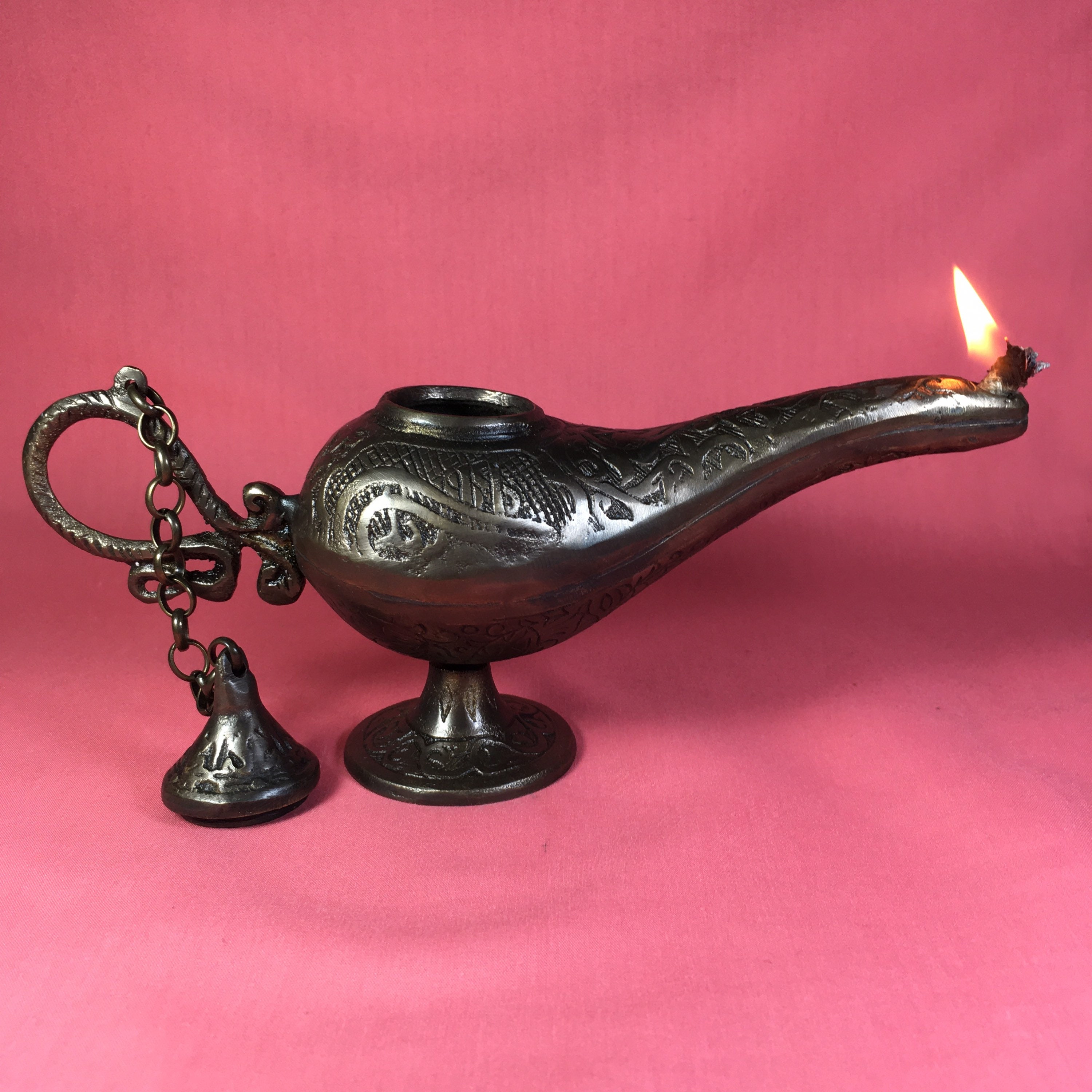 Aladdin lamp Oil burner Genie lamp Oriental Brass Vintage Oil Etsy