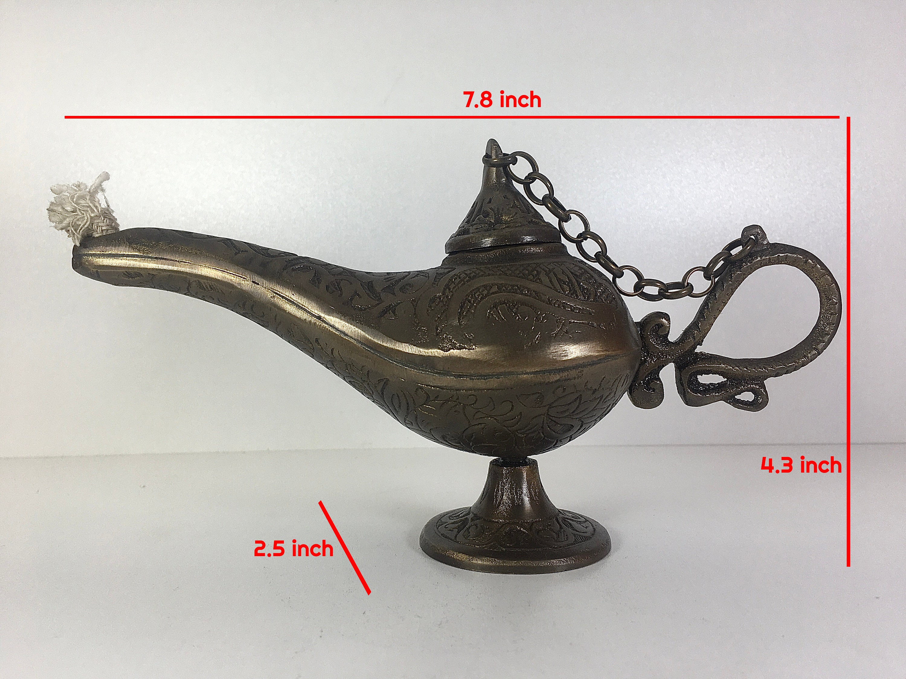 Aladdin lamp Oil burner Genie lamp Oriental Brass Vintage Oil Etsy
