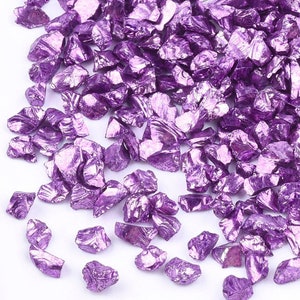 Glass Chips 20g Metallic  Glass Resin Inclusions Resin Filler Purple Crushed Glass Crystal Stones Resin Inserts Glass for Resin UK Seller