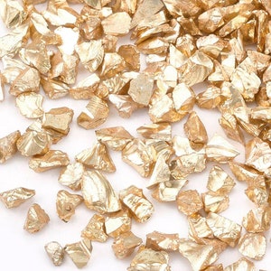 Glass Chips 20g Metallic  Glass Resin Inclusions Resin Filler Gold Crushed Glass Crystal Stones Resin Inserts Glass for Resin UK Seller